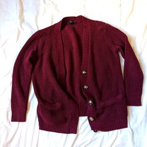 Forever 21 maroon cardigan medium